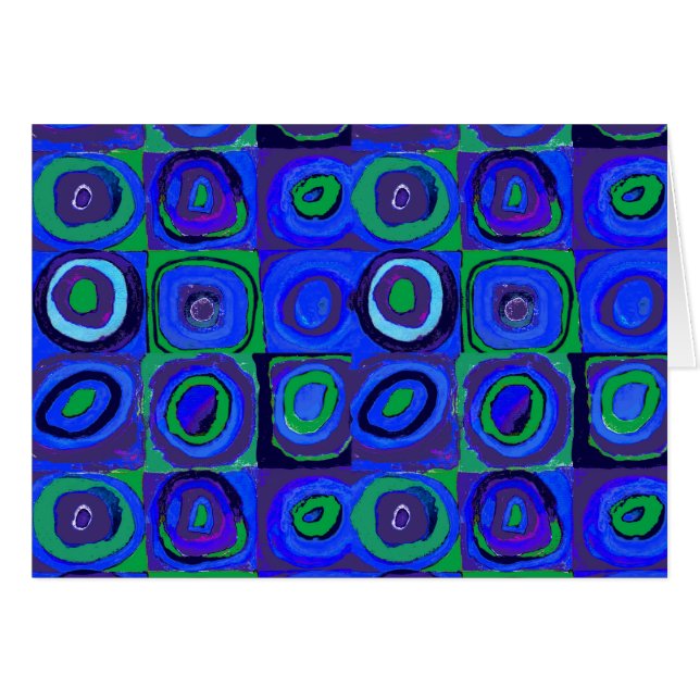 Kandinsky Farbstudie Blue Quadrate Square Circle  (Front Horizontal)