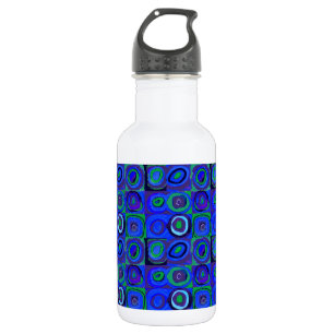 Kandinsky Farbstudie Blue Quadrate Square Circle  532 Ml Water Bottle