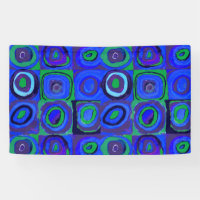 Kandinsky Farbstudie Blue Quadrate Square Circle