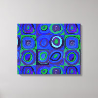 Kandinsky Farbstudie Blue Quadrate Square Circle