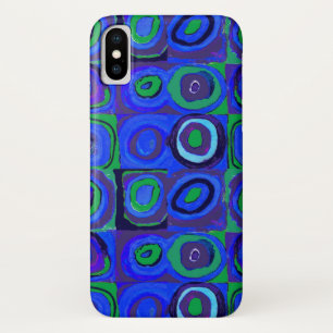 Kandinsky Farbstudie Blue Quadrate Square Circle  iPhone X Case