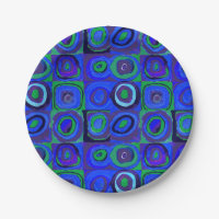 Kandinsky Farbstudie Blue Quadrate Square Circle