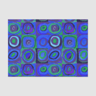 Kandinsky Farbstudie Blue Quadrate Square Circle  Tissue Paper