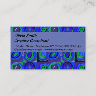 Kandinsky Farbstudie Quadrate Blue Squares  Business Card
