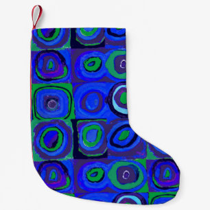 Kandinsky Farbstudie Quadrate Blue Squares Small Christmas Stocking