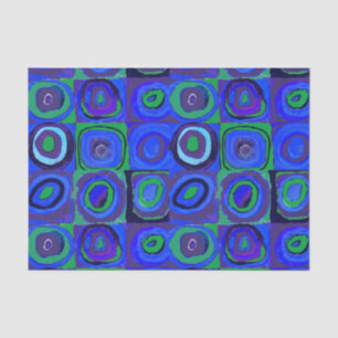 Kandinsky Farbstudie Quadrate Blue Squares Tissue Paper