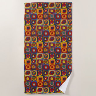 Kandinsky Farbstudie Quadrate Colourful Squares Beach Towel
