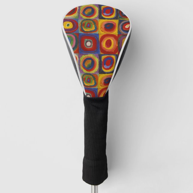 Kandinsky Farbstudie Quadrate Colourful Squares Golf Head Cover (Front)