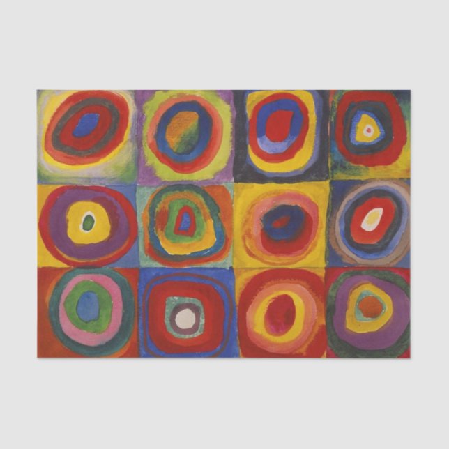 Kandinsky Farbstudie Quadrate Colourful Squares Tissue Paper (Front)