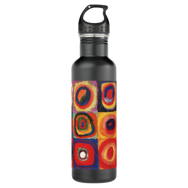 Kandinsky Farbstudie Quadrate Squares Circles Art  710 Ml Water Bottle (Front)