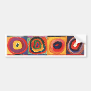 Kandinsky Farbstudie Quadrate Squares Circles Art  Bumper Sticker