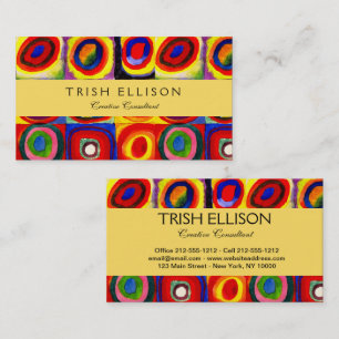 Kandinsky Farbstudie Quadrate Squares Circles Art Business Card