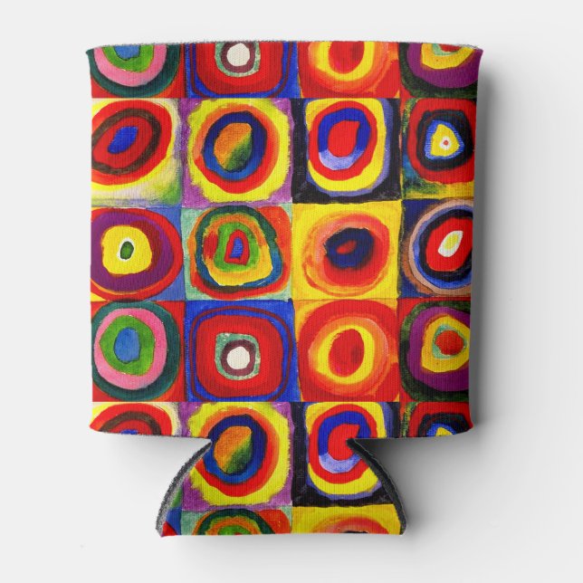 Kandinsky Farbstudie Quadrate Squares Circles Art  Can Cooler (Front)