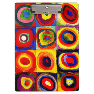 Kandinsky Farbstudie Quadrate Squares Circles Art Clipboard