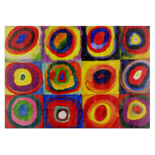Kandinsky Farbstudie Quadrate Squares Circles Art  Cutting Board