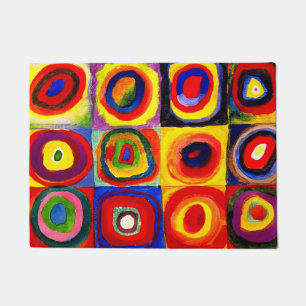 Kandinsky Farbstudie Quadrate Squares Circles Art  Doormat