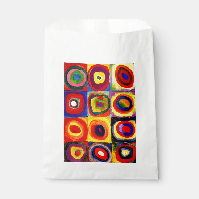 Kandinsky Farbstudie Quadrate Squares Circles Art  Favour Bags (Front)