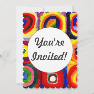Kandinsky Farbstudie Quadrate Squares Circles Art  Invitation