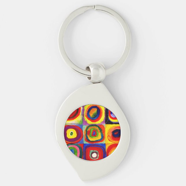Kandinsky Farbstudie Quadrate Squares Circles Art  Key Ring (Front)