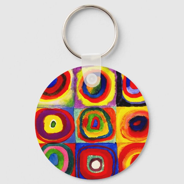Kandinsky Farbstudie Quadrate Squares Circles Art  Key Ring (Front)