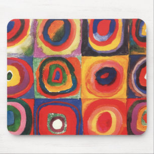 Kandinsky Farbstudie Quadrate Squares Circles Art  Mouse Mat