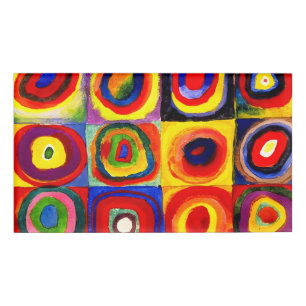 Kandinsky Farbstudie Quadrate Squares Circles Art  Name Tag