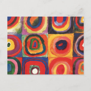Kandinsky Farbstudie Quadrate Squares Circles Art Postcard