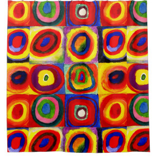 Kandinsky Farbstudie Quadrate Squares Circles Art  Shower Curtain