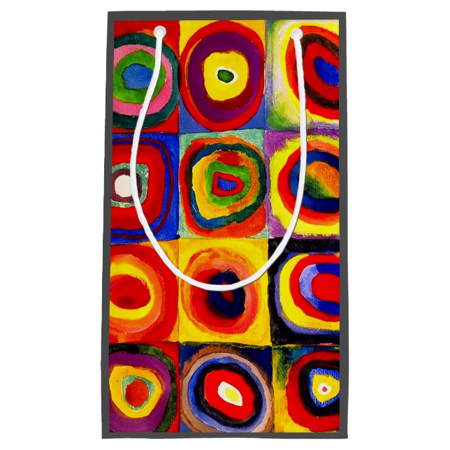 Kandinsky Farbstudie Quadrate Squares Circles Art  Small Gift Bag (Front)