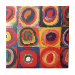 Kandinsky Farbstudie Quadrate Squares Circles Art  Tile