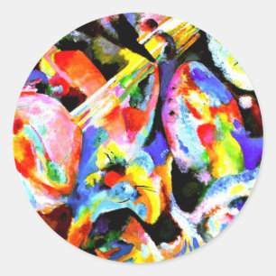 Kandinsky - Flood Improvisation Classic Round Sticker