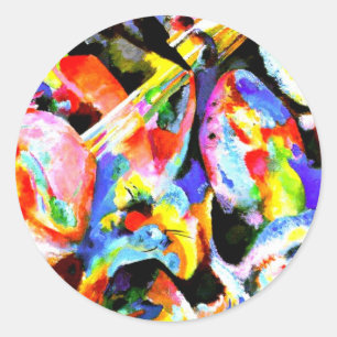 Kandinsky - Flood Improvisation Classic Round Sticker