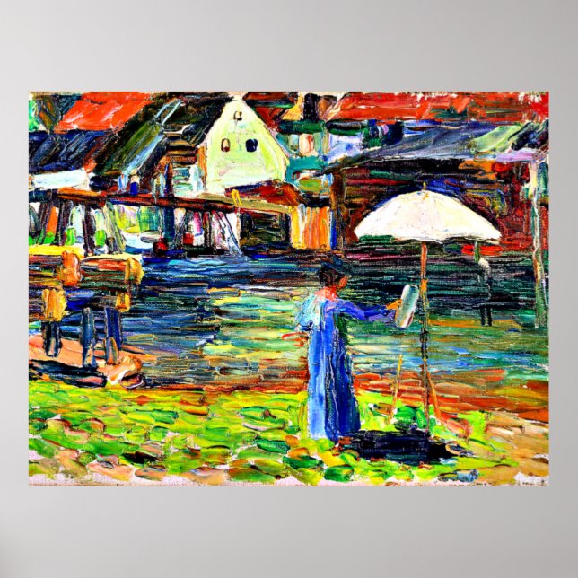 Kandinsky - Gabriele Munter Painting in Kallmunz, Poster (Front)
