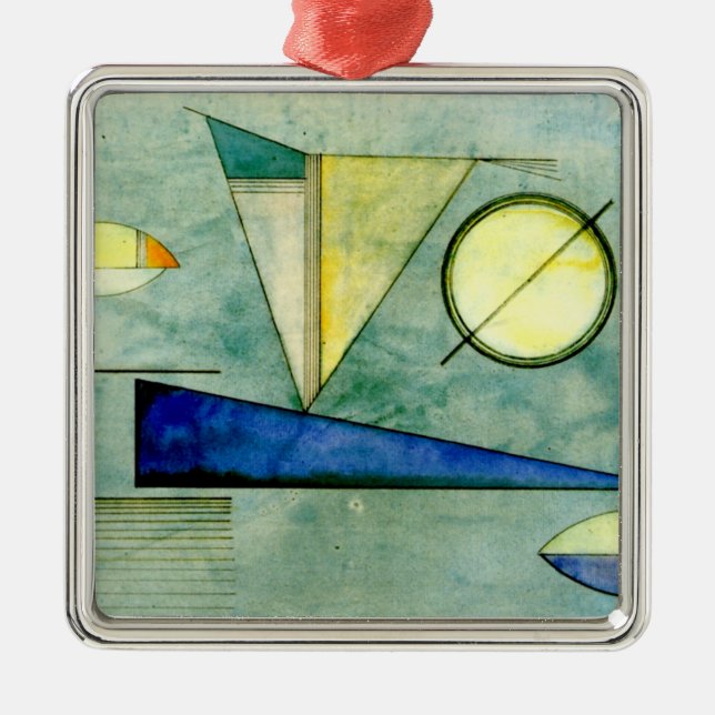 Kandinsky - Haze, abstract artwork, Metal Tree Decoration (Front)