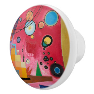 Kandinsky - Heavy Red Ceramic Knob