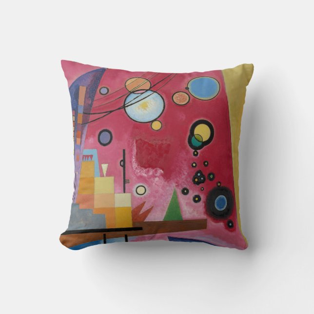 Kandinsky - Heavy Red Cushion (Front)