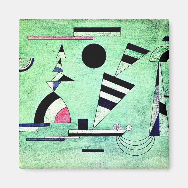 Kandinsky - Immersed in Green,  popular artwork Magnet (Front)
