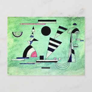Kandinsky - Immersed in Green,  popular artwork Postcard