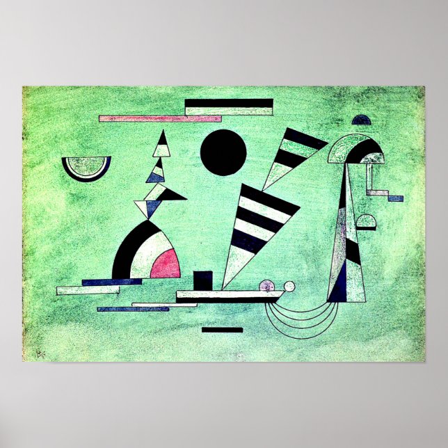 Kandinsky - Immersed in Green,  popular artwork Poster (Front)