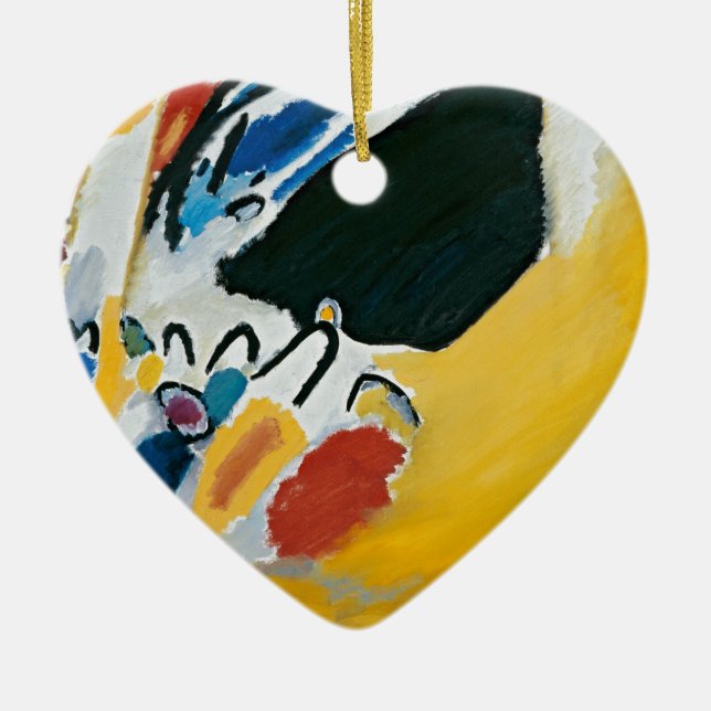 Kandinsky Impression III Concert Abstract Painting Ceramic Tree Decoration (Front)