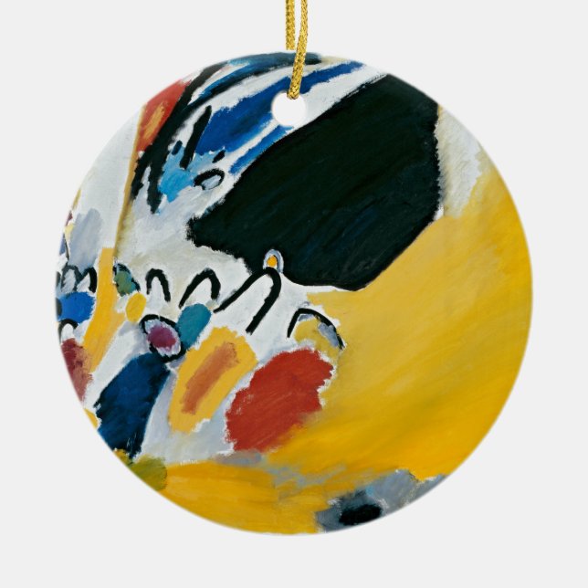 Kandinsky Impression III Concert Abstract Painting Ceramic Tree Decoration (Front)