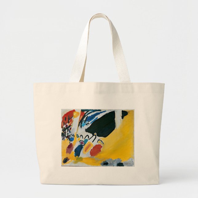 Kandinsky Impression III Concert Abstract Painting Large Tote Bag (Front)