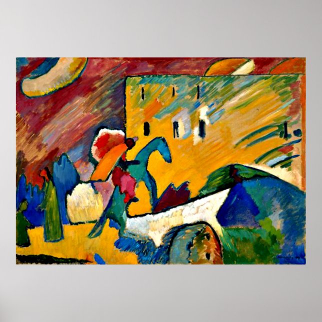 Kandinsky: Improvisation 3, landscape painting Poster (Front)
