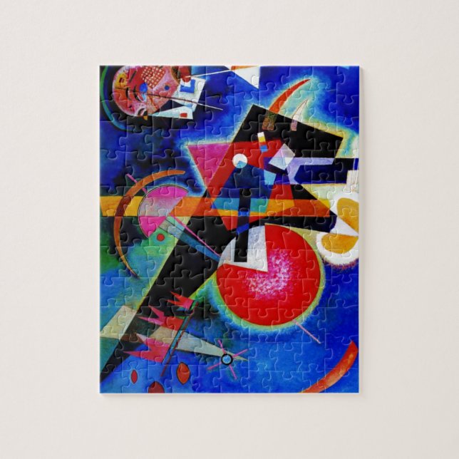 Kandinsky in Blue Abstract Painting Artwork Jigsaw Puzzle (Vertical)
