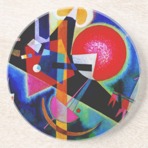 Kandinsky in Blue Abstract Painting Coaster