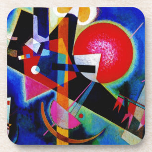 Kandinsky in Blue Abstract Painting Coaster