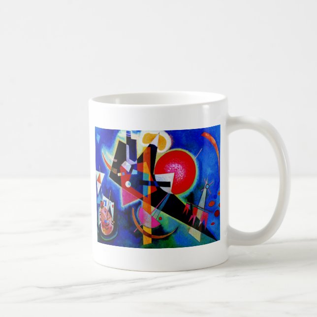 Kandinsky in Blue Abstract Painting Coffee Mug (Right)