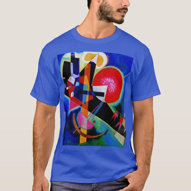 Kandinsky in Blue Abstract Painting Deep Royal T-Shirt (Front)