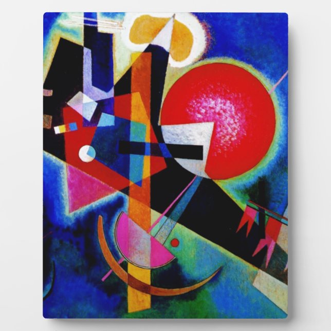 Kandinsky in Blue Abstract Painting Plaque (Front)