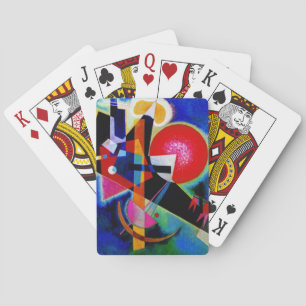 Kandinsky in Blue Abstract Painting Playing Cards